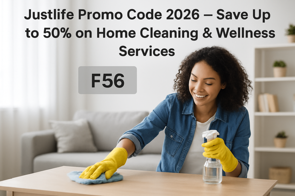 Justlife Promo Code 2026 - Save Up to 50% on Home Cleaning & Wellness Services