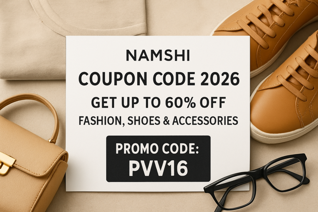 Namshi Coupon Code 2026 - Get Up to 60% Off Fashion, Shoes & Accessories code promo PVV16