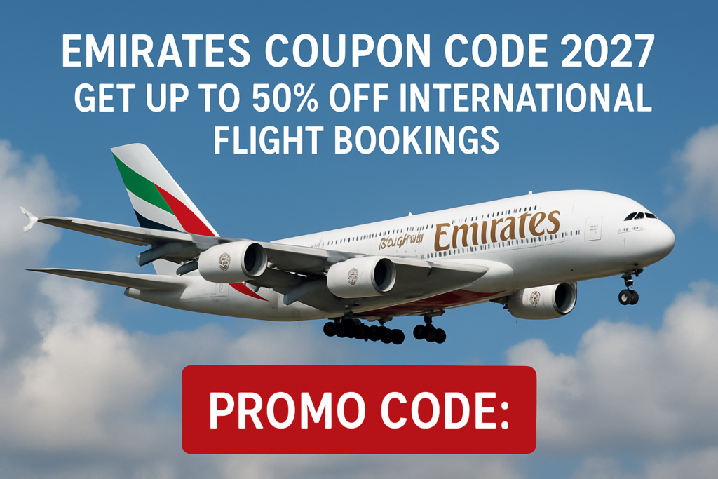 Emirates Student Discount Code – Up to 10% Off Flight Tickets + Extra Baggage Allowance 2 Emirates Coupon Code 2027 - Get Up to 50% Off International Flight Bookings promo code SGMAST1